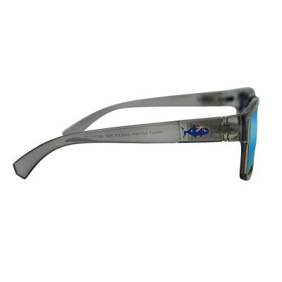 INSALT APEZTG-BL Angler Pro Ezi View Transparent Grey Polarized Recycled Sunglasses - Blue