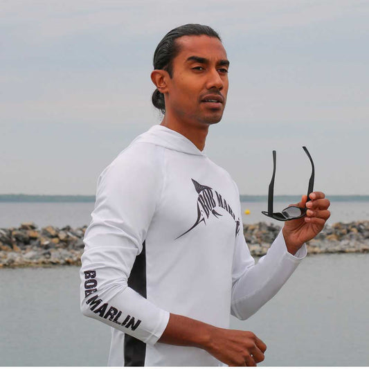 هودي الأداء BM أبيض