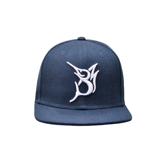 Bob Marlin Snapback Hat Blue