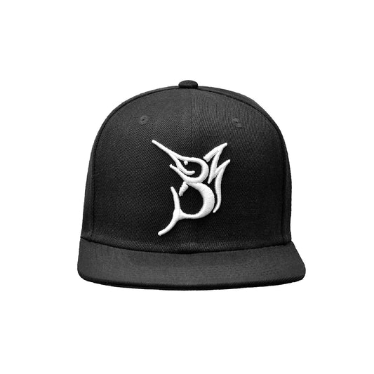 Bob Marlin Snapback Hat Black