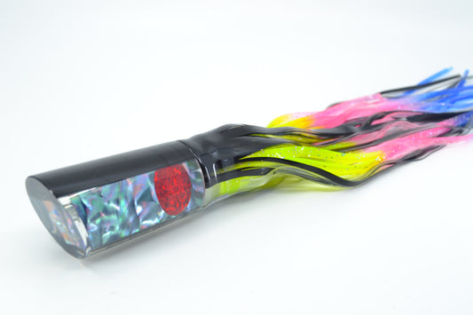 Marlin Magic Abalone Black Back Red Eyes Reverse Taper Large Tube 12" 8.6oz Skirted