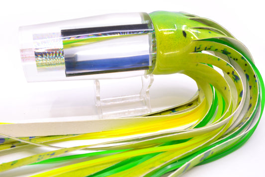 Aloha Lures Clear Mirrored Silver Rainbow Starburst Sundowner 14" 11.5oz FT Vinyl Mahi – premium trolling lure for offshore big game fishing