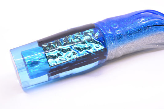 Aloha Lures Ice Blue Rainbow Ice Blue-Akule Dichro Sundowner 14" 11.5oz Skirted Blue-Silver – premium trolling lure for offshore big game fishing