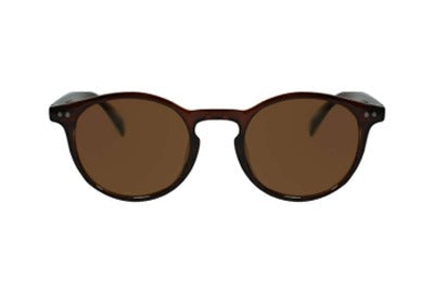 Brown sunglasses on a white background