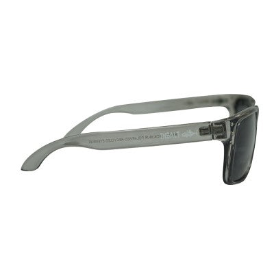 INSALT EXGB-TR-B Angler Pro Excalibur Transparent Grey Polarized Recycled Sunglasses - Black
