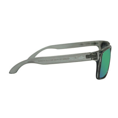 INSALT EXGB-TR-GR Angler Pro Excalibur Transparent Grey Polarized Recycled Sunglasses - Green