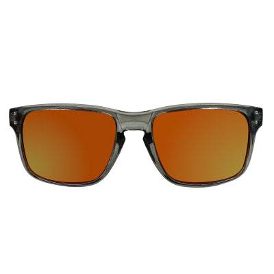INSALT EXGB-TR-O Angler Pro Excalibur Transparent Grey Polarized Recycled Sunglasses - Orange