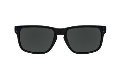 Black sunglasses with dark lenses on a white background