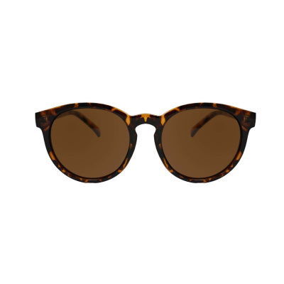 INSALT FRGL-BR Angler Pro Finesse Round Leopard Polarized Recycled Sunglasses - Brown