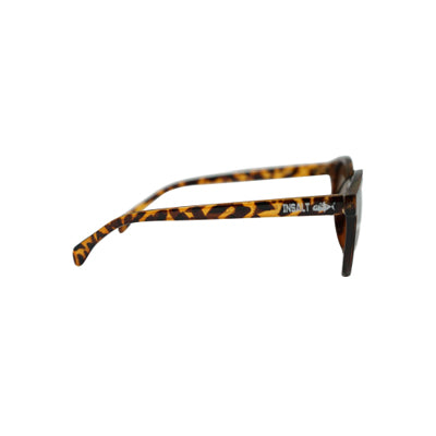 INSALT FRGL-BR Angler Pro Finesse Round Leopard Polarized Recycled Sunglasses - Brown