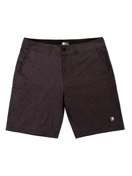 شورت هجين معاد تدويره باللون الأسود