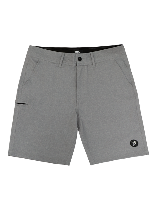 شورت هجين معاد تدويره باللون الرمادي