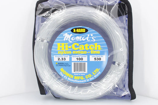 Momoi Hi-Catch X-Hard Monofilament Leader - 530LB 100yd