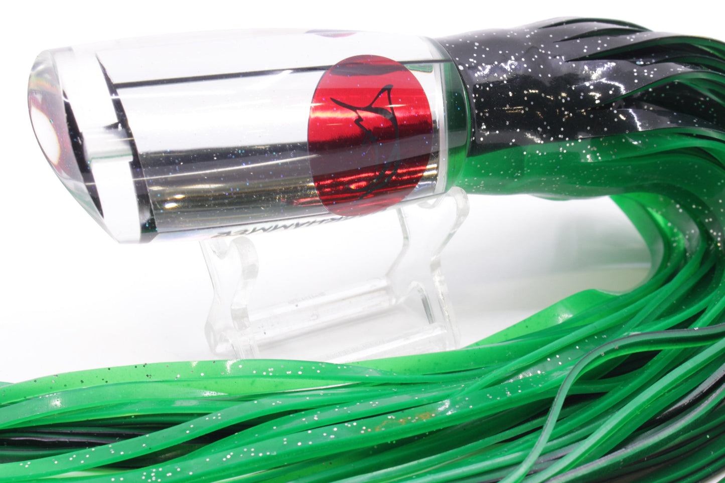 Bonze Lures Mirrored Red Eyes Jackhammer 10" 8.5oz Skirted Black-Green