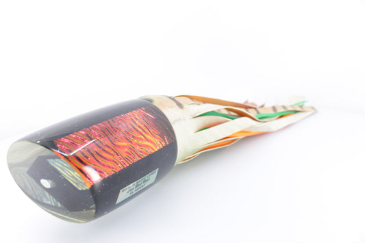 Marlin Magic Lures Red-Orange Lava Black Magic XL Henry 16" 15oz ALV Fire Mackerel