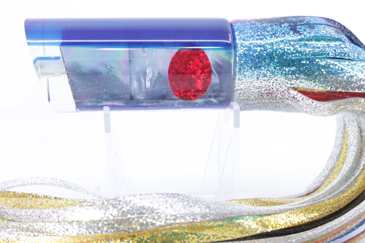 Marlin Magic Lures Tahitian Pearl Blue Back Red Eyes Large Tube 12" 8oz Skirted