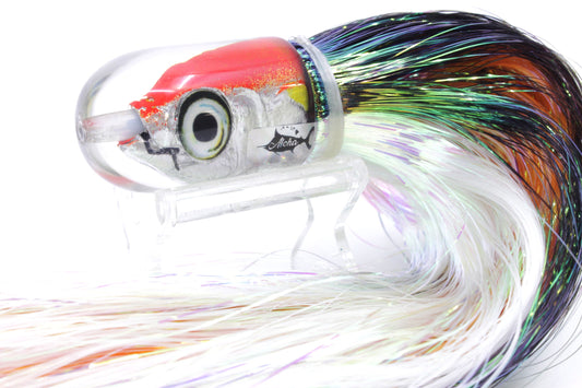 Aloha Lures Orange Back Yellow Fins Magic Malolo 9" 4oz Flashabou Black-White/Orange