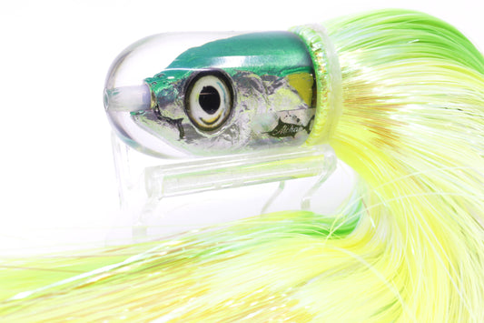 Aloha Lures Green Back Yellow Fins Magic Malolo 9" 4oz Strobez Green-Chartreuse/White