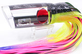 Aloha Lures Clear Mirrored Red Eyes Smash Bait 14" 12oz Skirted Magic Johnson