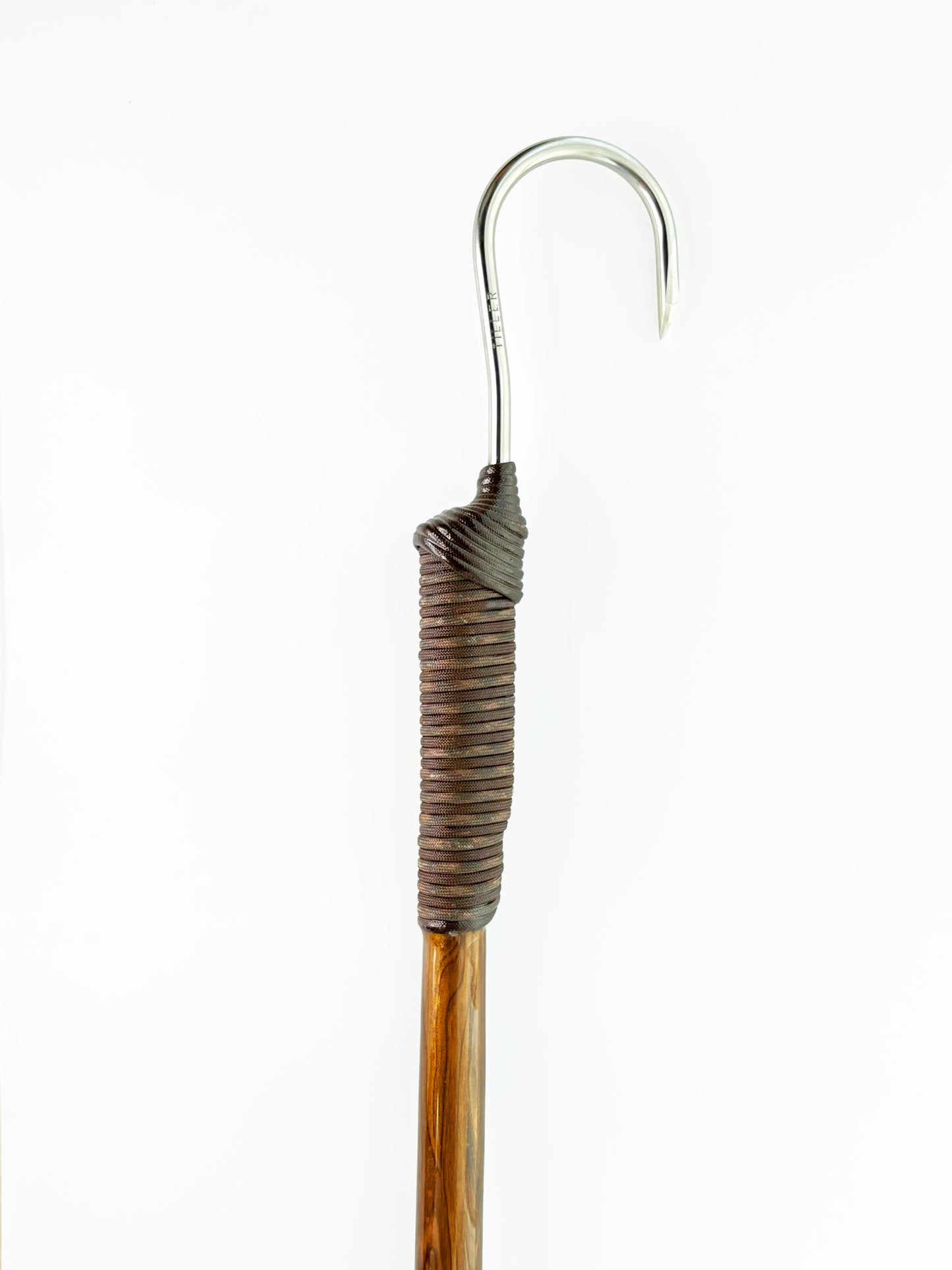 Dahunter Brown Bamboo Gaff With Black And Gold Warped