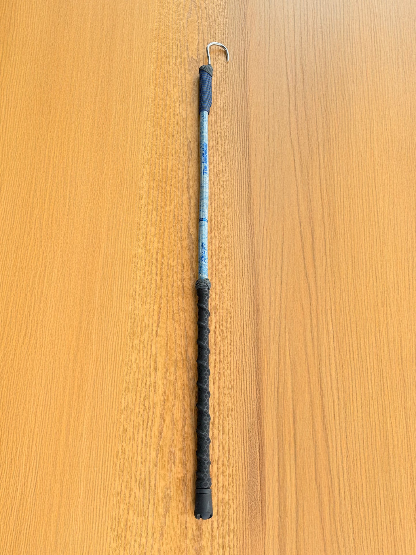 Dahunter Blue Bamboo Gaff, 2 Inch Stainless Hook With Black & Navy Wrap