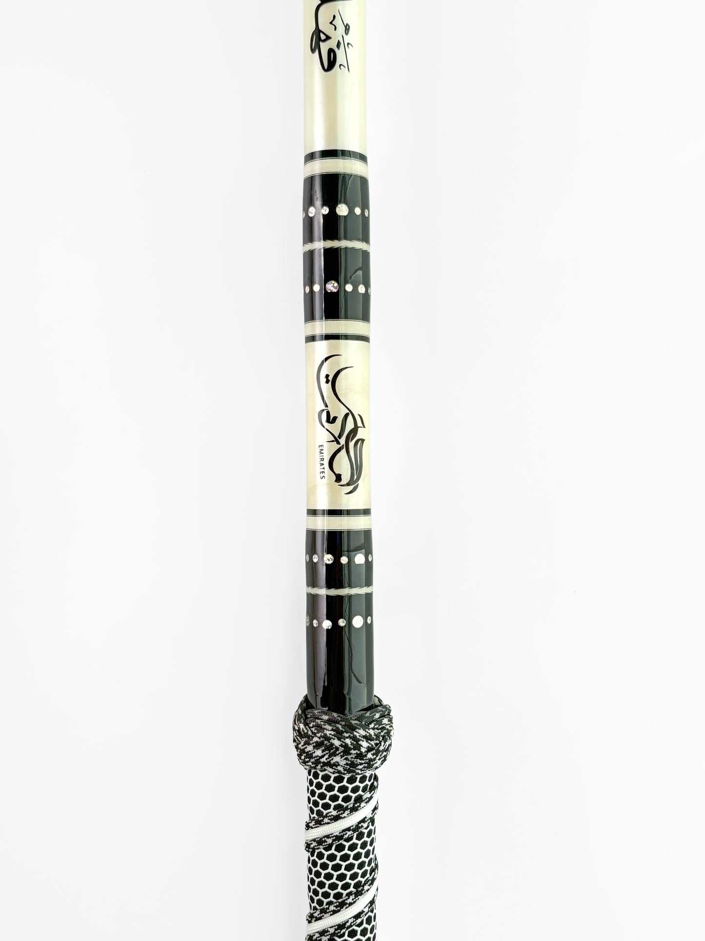 Dahunter Carbon Fiber Gaff with Black and White Wrap, 6Ft Shaft and 2.5-Inch Tiller Hook