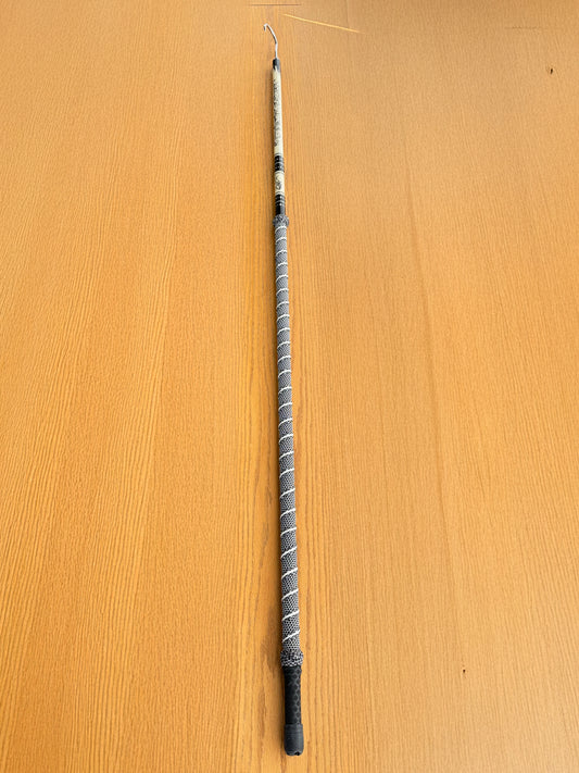 Dahunter Carbon Fiber Gaff with Black and Purple Grip, Holographic Shaft, and 2.5-Inch Tiller Hook, 6Ft Length