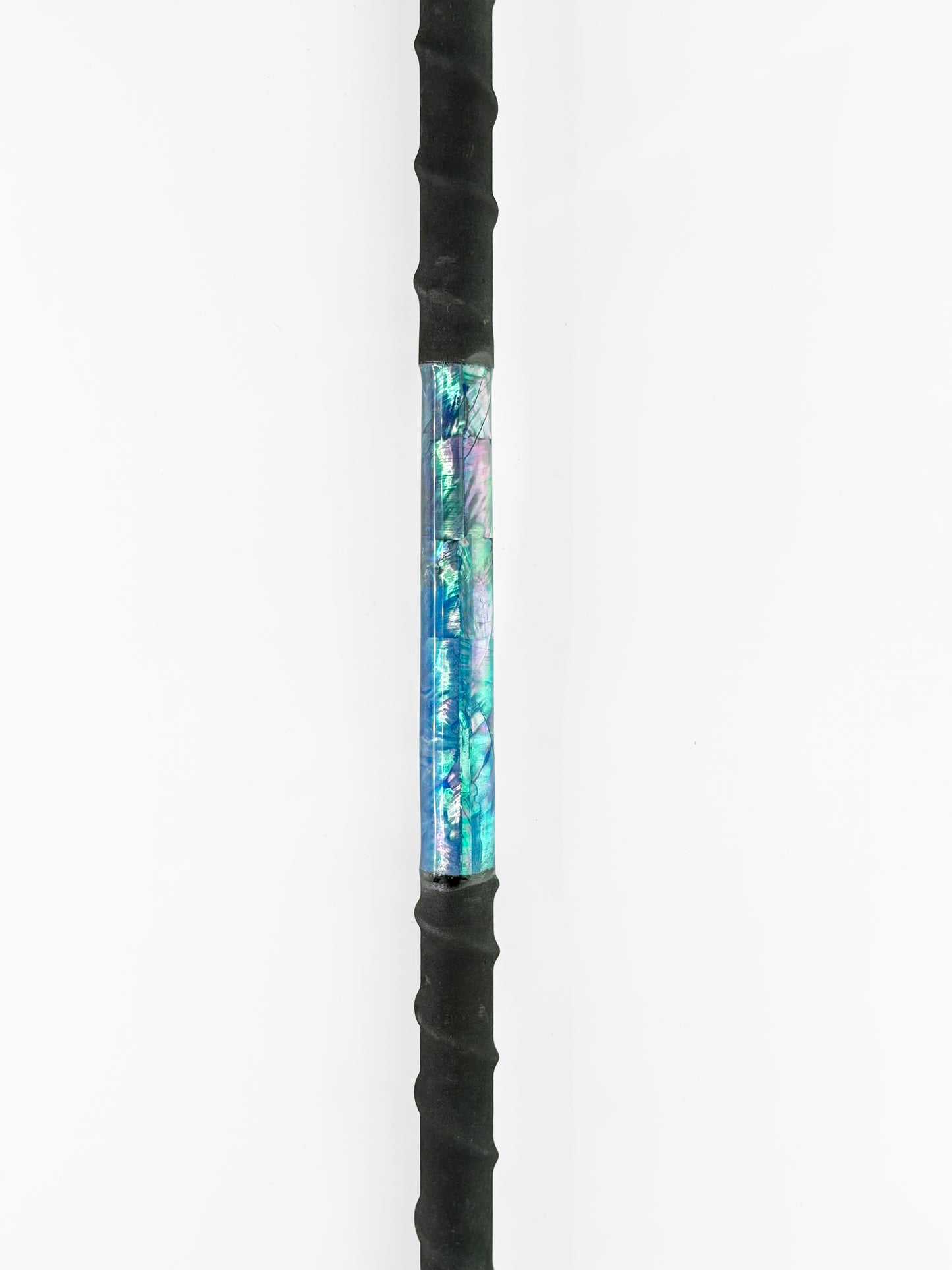 Dahunter Carbon Fiber Gaff with Blue Metallic Wrap and Black Grip, 6Ft Shaft and 2.5-Inch Tiller Hook