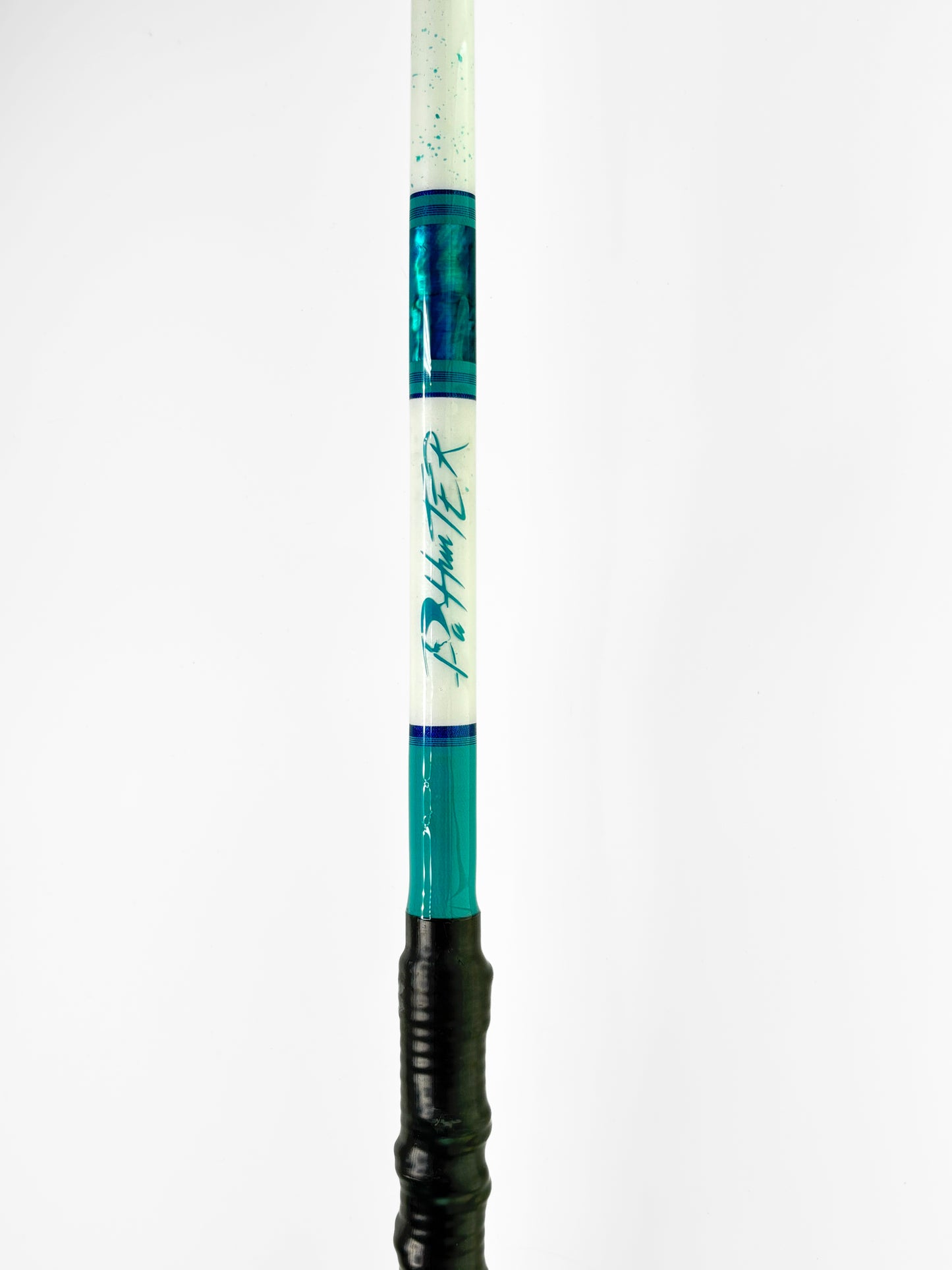 Dahunter Blue-Accented Carbon Gaff with Textured Black Grip, 6Ft Shaft and 2.5-Inch Tiller Hook