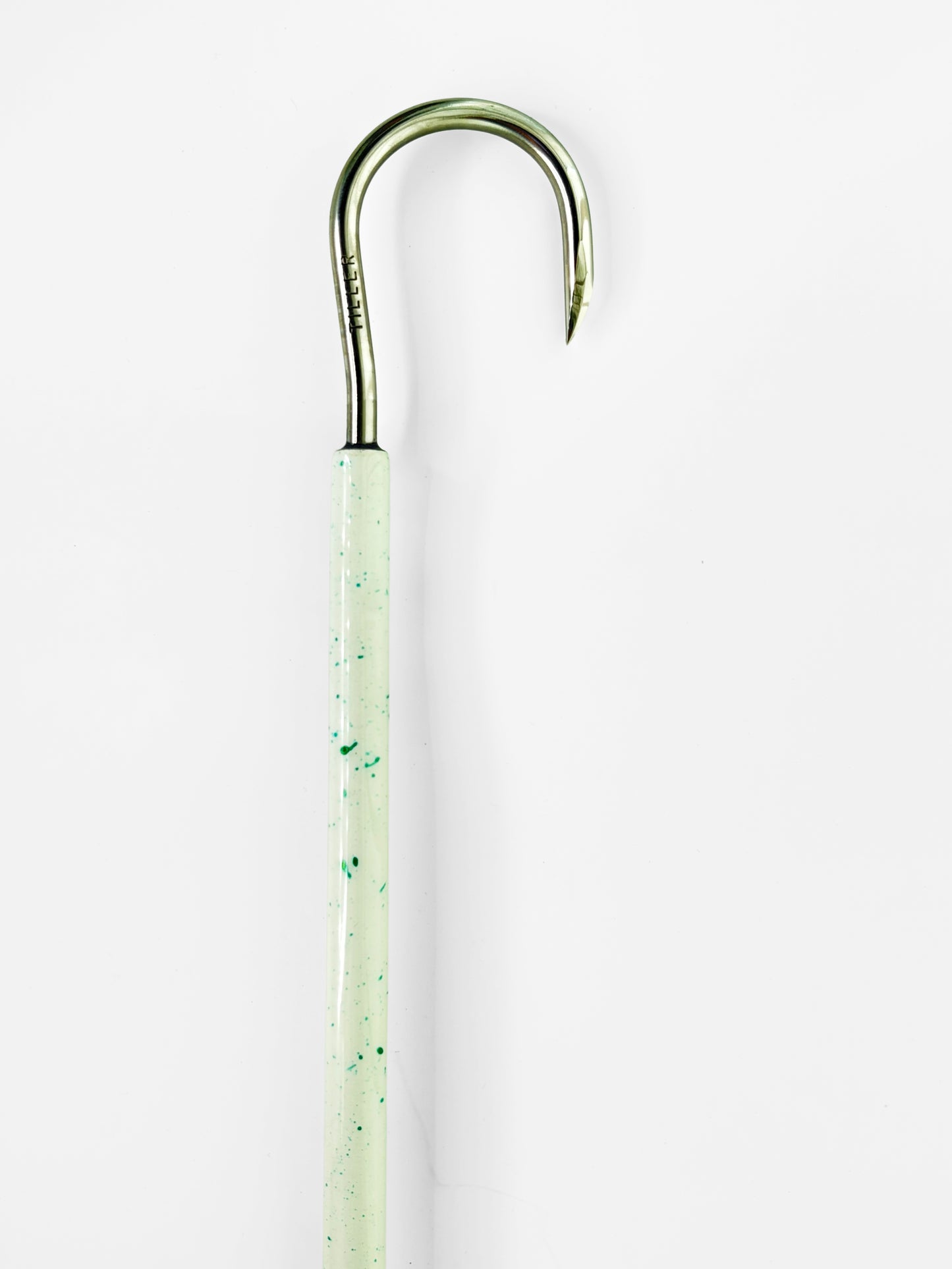 Dahunter Blue-Accented Carbon Gaff with Textured Black Grip, 6Ft Shaft and 2.5-Inch Tiller Hook