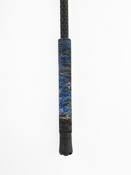 Dahunter Carbon Fiber Gaff with Blue and Silver Textured Grip, 6Ft Shaft and 2-Inch Tiller Hook