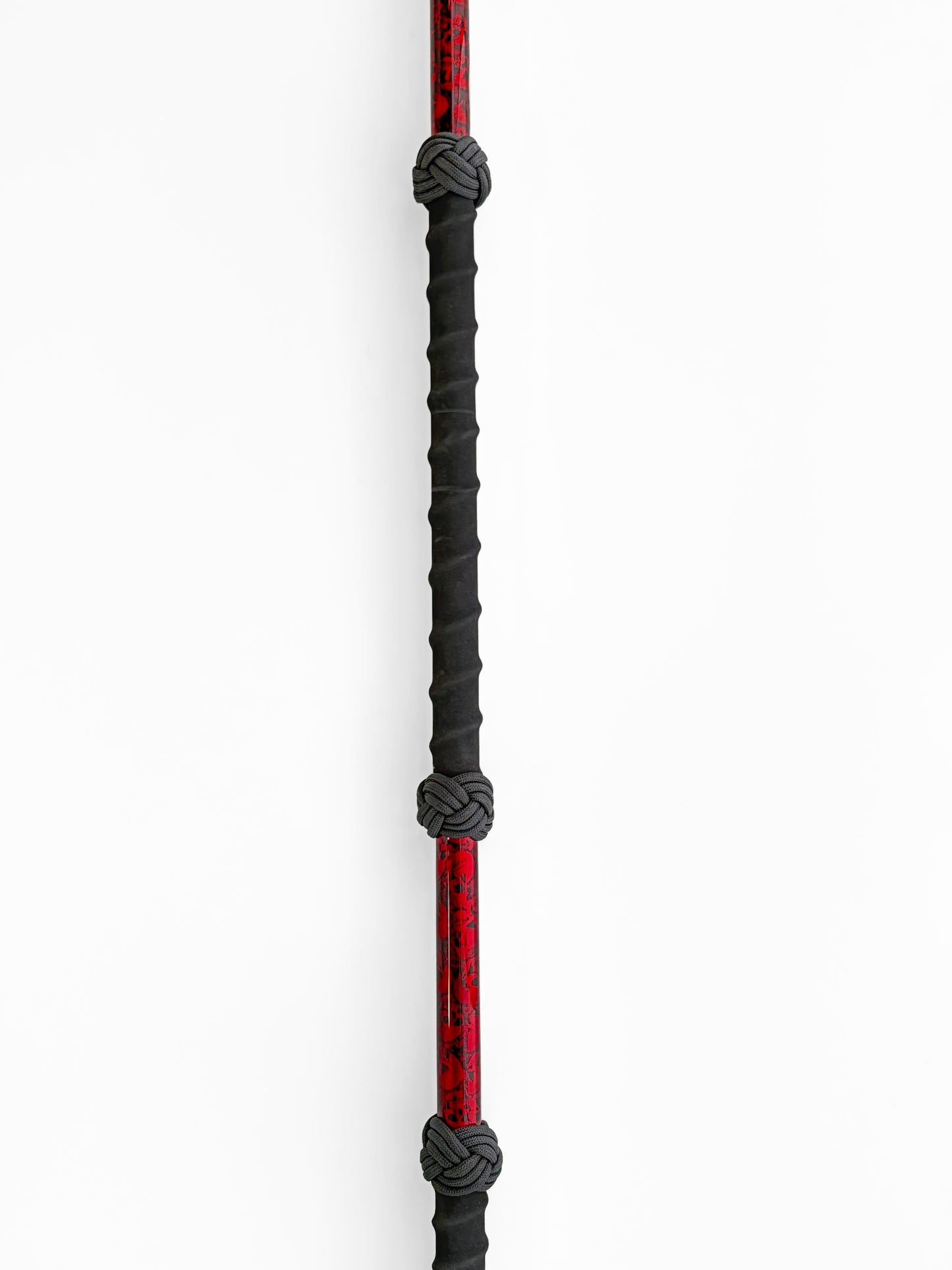 Dahunter Carbon Fiber Gaff with Red Patterned Wrap and Dual Hook, 6Ft Shaft