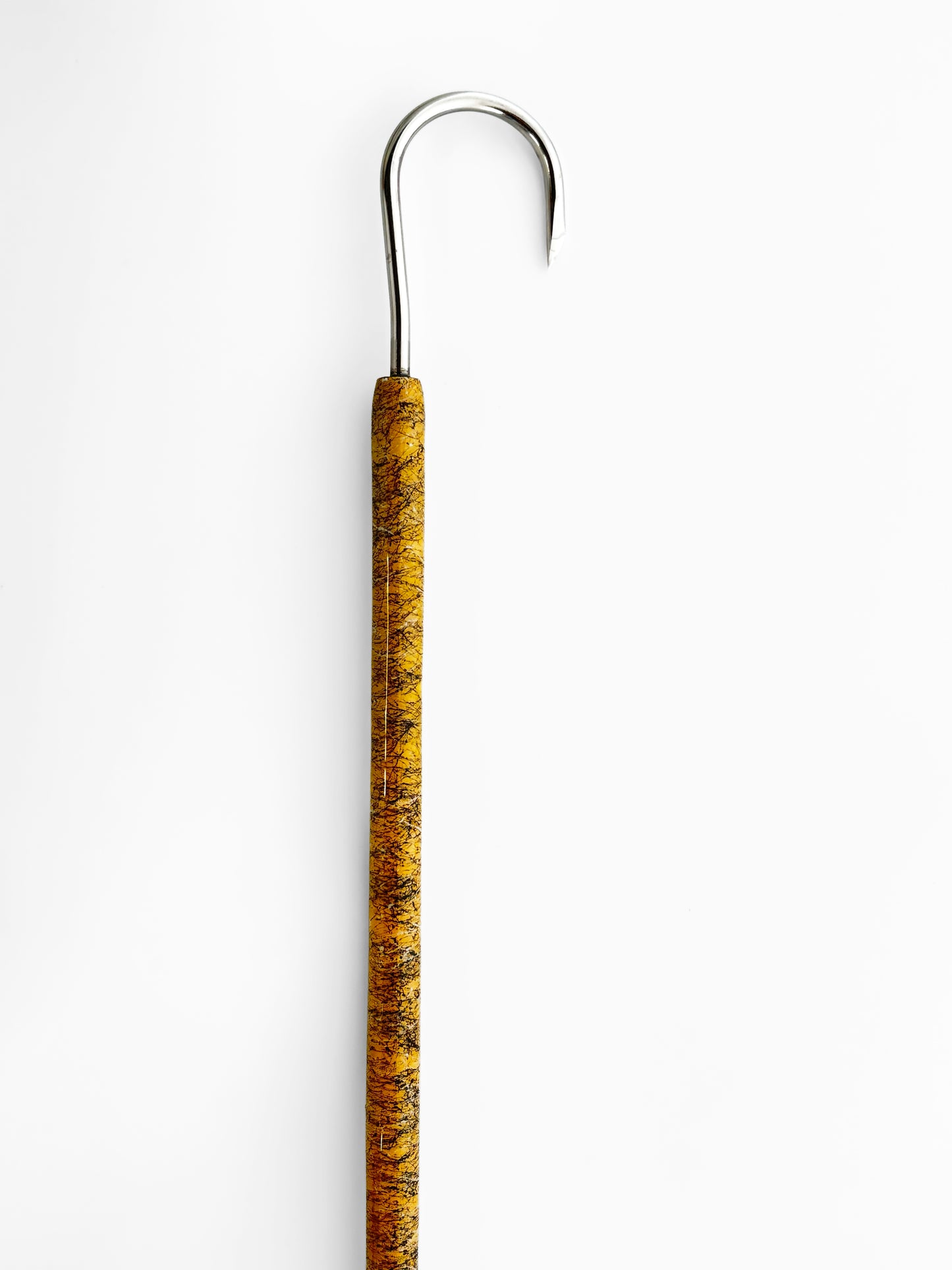 Dahunter Carbon Fiber Gaff with Yellow and Black Wrap, 4Ft Shaft and 2-Inch Tiller Hook