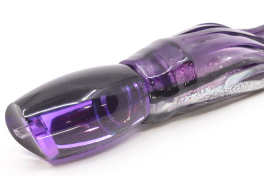 Moyes Lures Purple Mirrored Black Back Taxi Eyes Medium Argus 12" 6.5oz Skirted Skipjack