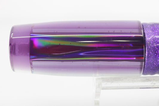 Marlin Magic Mirrored-Rainbow Purple Back Medium Hard Head 9" 5oz Skirted