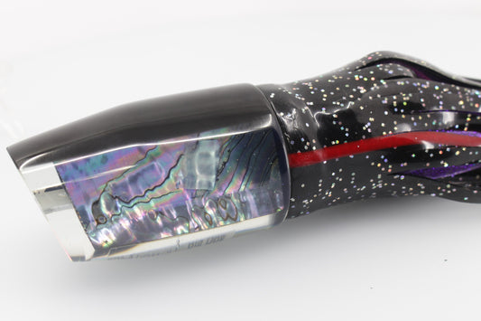 Marlin Magic Blue-Purple Abalone Black Back No Eyes Big Dog 14" 12oz Skirted
