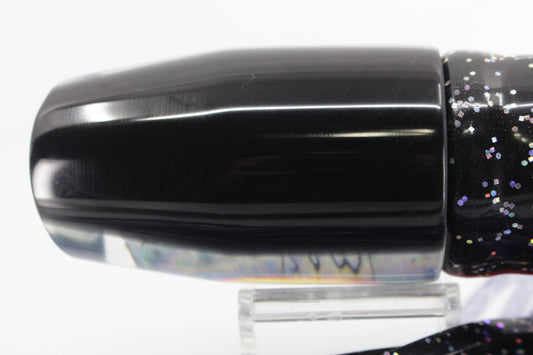 Marlin Magic Blue-Purple Abalone Black Back No Eyes Big Dog 14" 12oz Skirted