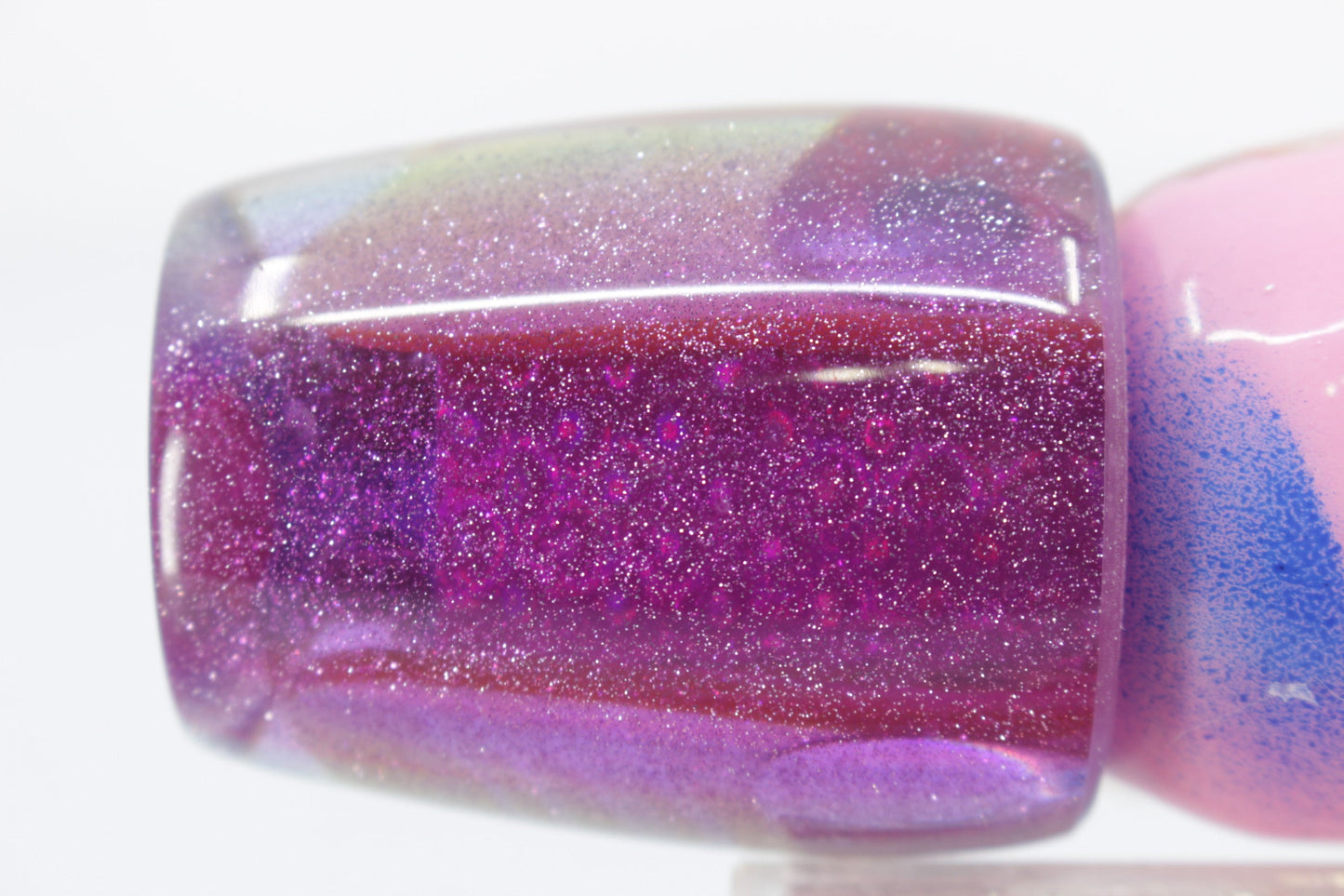Coggin Lures Real Golden MOP Purple-Blue Back 4-Hole Copa Teardrop Invert 12" 10.5oz