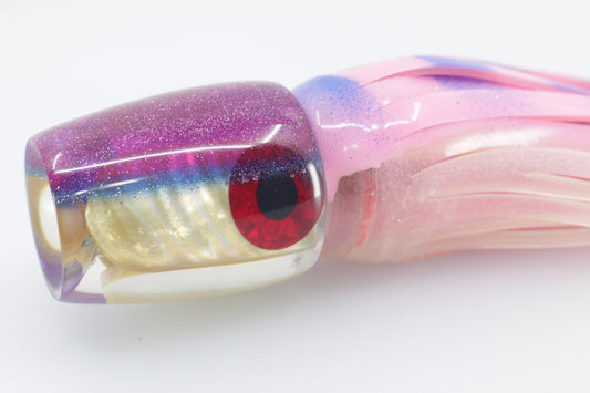 Coggin Lures Real Golden MOP Purple-Blue Back 4-Hole Copa Teardrop Invert 12" 10.5oz