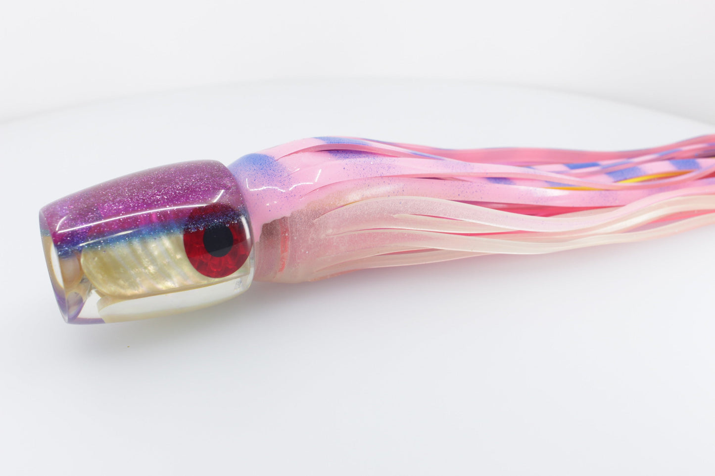Coggin Lures Real Golden MOP Purple-Blue Back 4-Hole Copa Teardrop Invert 12" 10.5oz