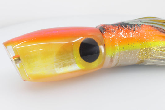 Coggin Lures Yellow Pearl Glass Pink-Orange Back Maui Plunger 14" 13.8oz Skirted