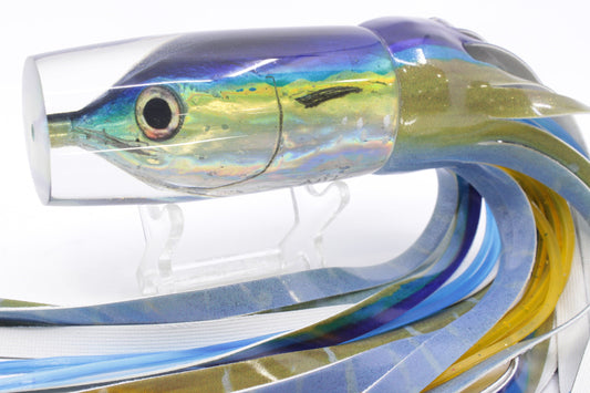Ali'i Kai Lures Shibi Medium Hard Head 12" 7oz Fire Tailz Vinyl Yellowfin