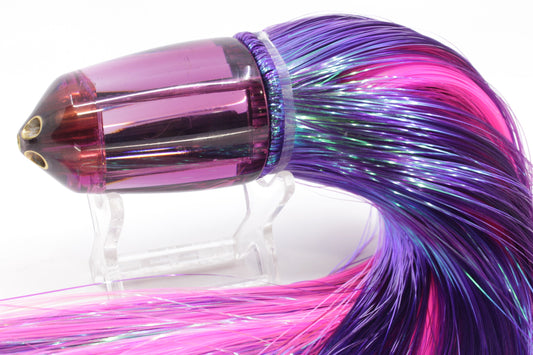 Koya Lures Purple Mirrored 4-Hole Bullet 9"+ 7oz Strobez Purple/Pink