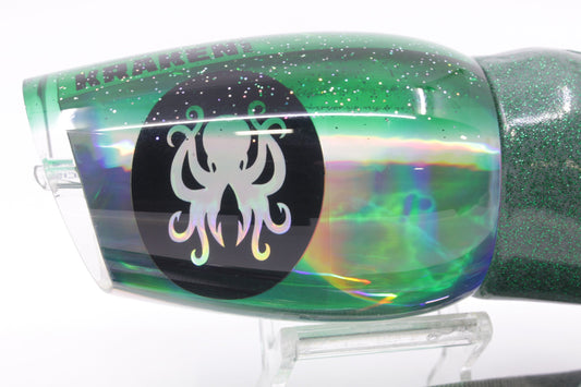 Kraken Fish Co. Silver Rainbow Green Back Raptor 16" 14.3oz Vinyl Green