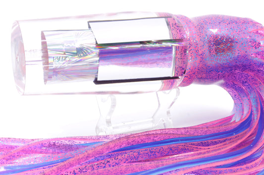 Aloha Lures Clear Mirrored Silver Rainbow Starburst Sundowner 14" 11.5oz Skirted Pink-Blue