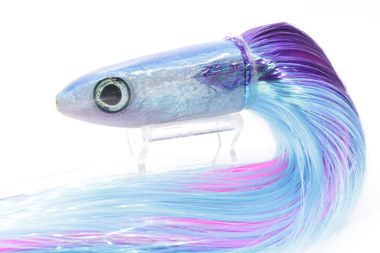 Ali'i Kai Lures Blue-Silver Malolo 12" 9.6oz Strobez Purple-Blue-Pink