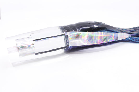 Aloha Lures Clear Mirrored Silver Rainbow Sundowner 14" 11.5oz Skirted Wings