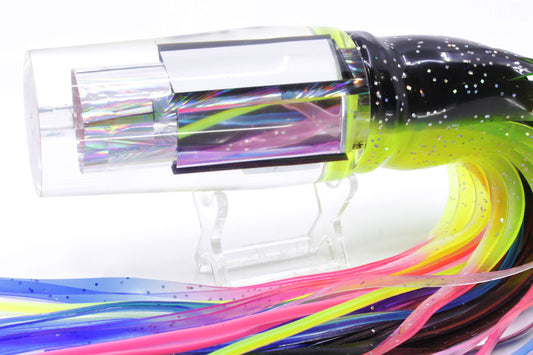 Aloha Lures Clear Mirrored Silver Rainbow Sundowner 14" 11.5oz Skirted Magic Johnson