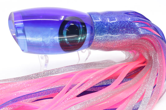 Moyes Lures Ice Blue MOP Blue Back Large Argus 14" 10oz Skirted Blue-Silver/Pink