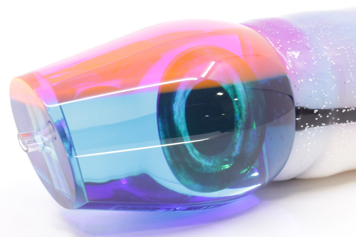 Moyes Lures Blue Mirrored Pink Back Taxi Eyes XL Sumo 16" 20.5oz Skirted Gay Bob